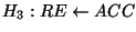 $H_3 : RE \leftarrow ACC$