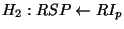 $H_2 : RSP \leftarrow RI_p$